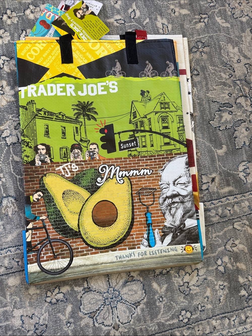 NWT 5 Trader Joe's Reusable Tote Bag Set — Colorful State & Camp Designs - Picture 10 of 12